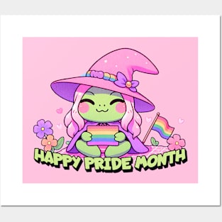 Happy Pride Month LGBTQ Witch Frog Posters and Art